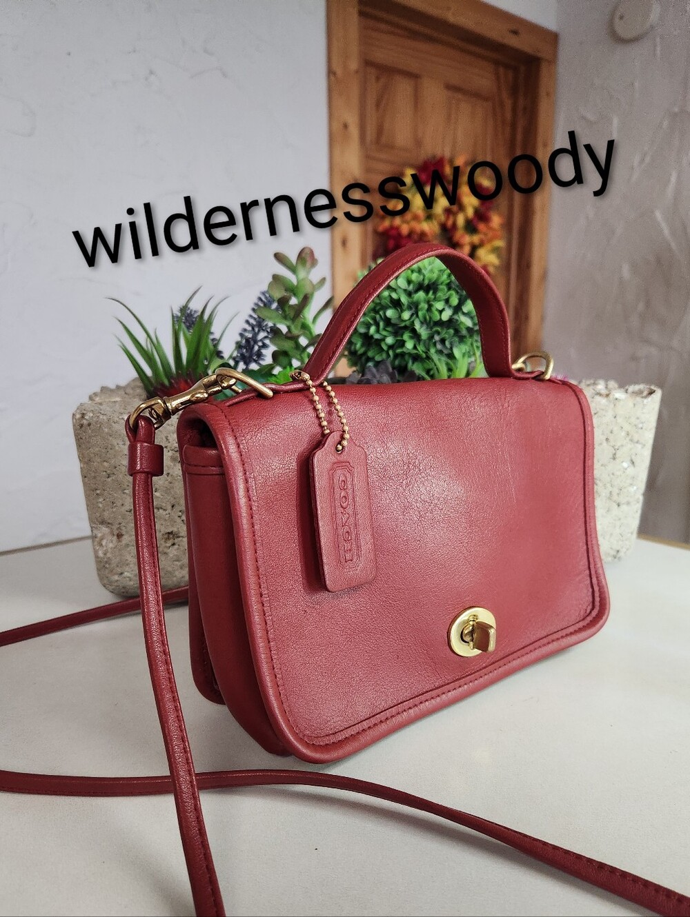 Coach Casino Bag, 1995, Red, Style #9924 - Picture 6 of 16